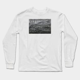 Charred wood texture Long Sleeve T-Shirt